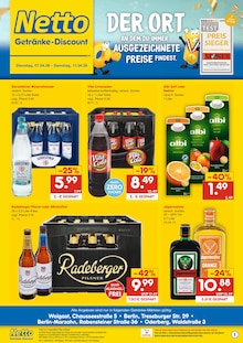 Saft im Netto Marken-Discount Prospekt "DER ORT, AN DEM DU IMMER AUSGEZEICHNETE PREISE FINDEST." mit 2 Seiten (Berlin)