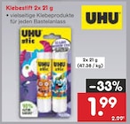 Klebestift 2x 21 g Angebote von UHU bei Netto Marken-Discount Dresden für 1,99 €