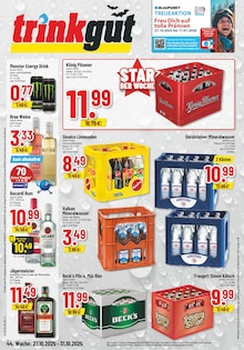 Monster Energy im aktuellen Trinkgut Prospekt (Koblenz) Monster Energy im Trinkgut Prospekt "Aktuelle Angebote" mit 6 Seiten (Koblenz)