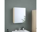 Armoire salle de bain miroir decor bois clair "style" l.50 x h.60 x p.15 cm en promo chez Brico Dépôt Narbonne à 78,90 €