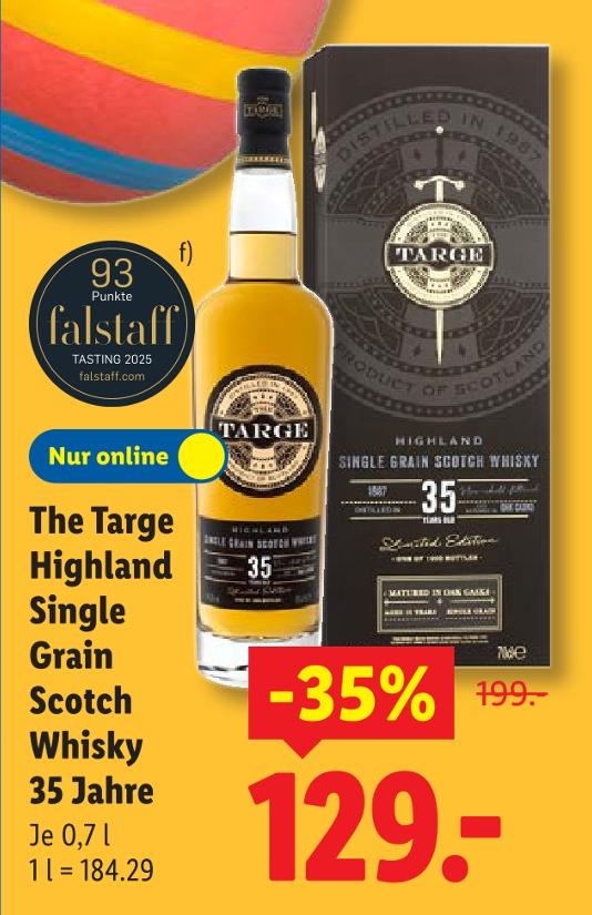 The Targe Highland Single Grain Scotch Whisky 35 Jahre