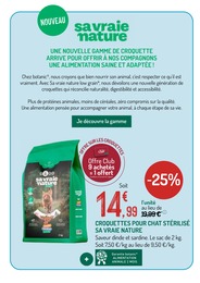 Offre Croquettes chat stérilisé dans le catalogue Botanic du moment à la page 12