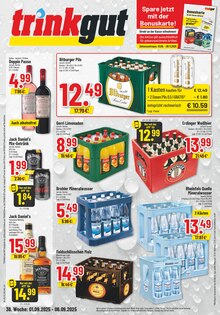 Trinkgut Prospekt der Woche "Aktuelle Angebote" Seite 1, 01.09.2025 bis 06.09.2025 für Mülheim Aktueller Trinkgut Prospekt "Aktuelle Angebote" Seite 1 von 6 Seiten für Mülheim