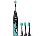 Eco VIBE 3 Schall-Zahnbürste + Aufsteckbürsten, Elektrische Zahnbürste Schwarz/Mint, Reinigungstechnologie: Schalltechnologie von HAPPYBRUSH im aktuellen MediaMarkt Saturn Prospekt für 49,99 €