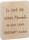 Holzaufsteller Spruch 'Momente' im aktuellen Prospekt bei dm-drogerie markt in Goslar