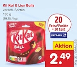 Balls im Netto Marken-Discount Prospekt Balls von Kit Kat & Lion im aktuellen Netto Marken-Discount Prospekt für 2,49 €