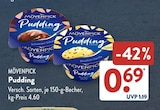 Pudding im ALDI SÜD Prospekt Pudding von Mövenpick im aktuellen ALDI SÜD Prospekt für 0,69 €