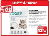 LITIÈRE AGGLOMÉRANTE AU CHARBON - 15 L - NOVA CLEAN dans le catalogue Animalis