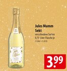 Jules Mumm Sekt Angebote bei famila Nordost Stralsund für 3,99 €