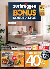 Bett im Zurbrüggen Prospekt in Bünde Aktueller Zurbrüggen Prospekt mit Bett, "BONUS SONDER-TAGE", Seite 1