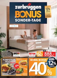 Boxspringbett im aktuellen ZurbrĂĽggen Prospekt (Essen) Boxspringbett im ZurbrĂĽggen Prospekt "BONUS SONDER-TAGE" mit 58 Seiten (Essen)