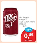Original von Dr. Pepper für 0,89 € bei budni im Angebot Original von Dr. Pepper im aktuellen budni Prospekt