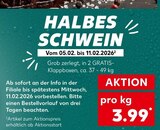 Aktuelles Halbes Schwein Angebot bei Kaufland in Remscheid ab 3,99 €