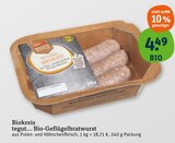 Aktuelle Bratwurst Angebote bei tegut in Göttingen Aktuelles Bio-Geflügelbratwurst Angebot bei tegut in Göttingen ab 4,49 €