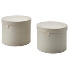 Box mit Deckel 2er-Set naturfarben/beige Angebote von RÅGODLING bei IKEA Recklinghausen für 9,99 €