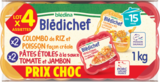 PÂTES SAUCE TOMATE JAMBON  & COLOMBO DE RIZ ET POISSON  BLÉDICHEF - BLEDINA en promo chez Auchan Hypermarché Pau à 6,19 €