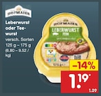 Leberwurst oder Teewurst Angebote von Hofmaier bei Netto Marken-Discount Essen für 1,19 €