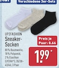 Sneaker-Socken im Angebot bei ALDI Nord in Görlitz Sneaker-Socken Angebote von UP2FASHION bei ALDI Nord Görlitz für 1,99 €