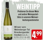 Winzer vom Weinsberger Tal Grauburgunder trocken bei E center im Göppingen Prospekt für 4,99 €