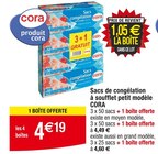 Promo Sacs de congélation à soufflet petit modèle à 4,19 € dans le catalogue Cora à Lamorlaye