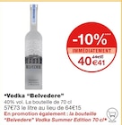 Vodka - Belvedere en promo chez Monoprix Clichy-sous-Bois à 40,41 €