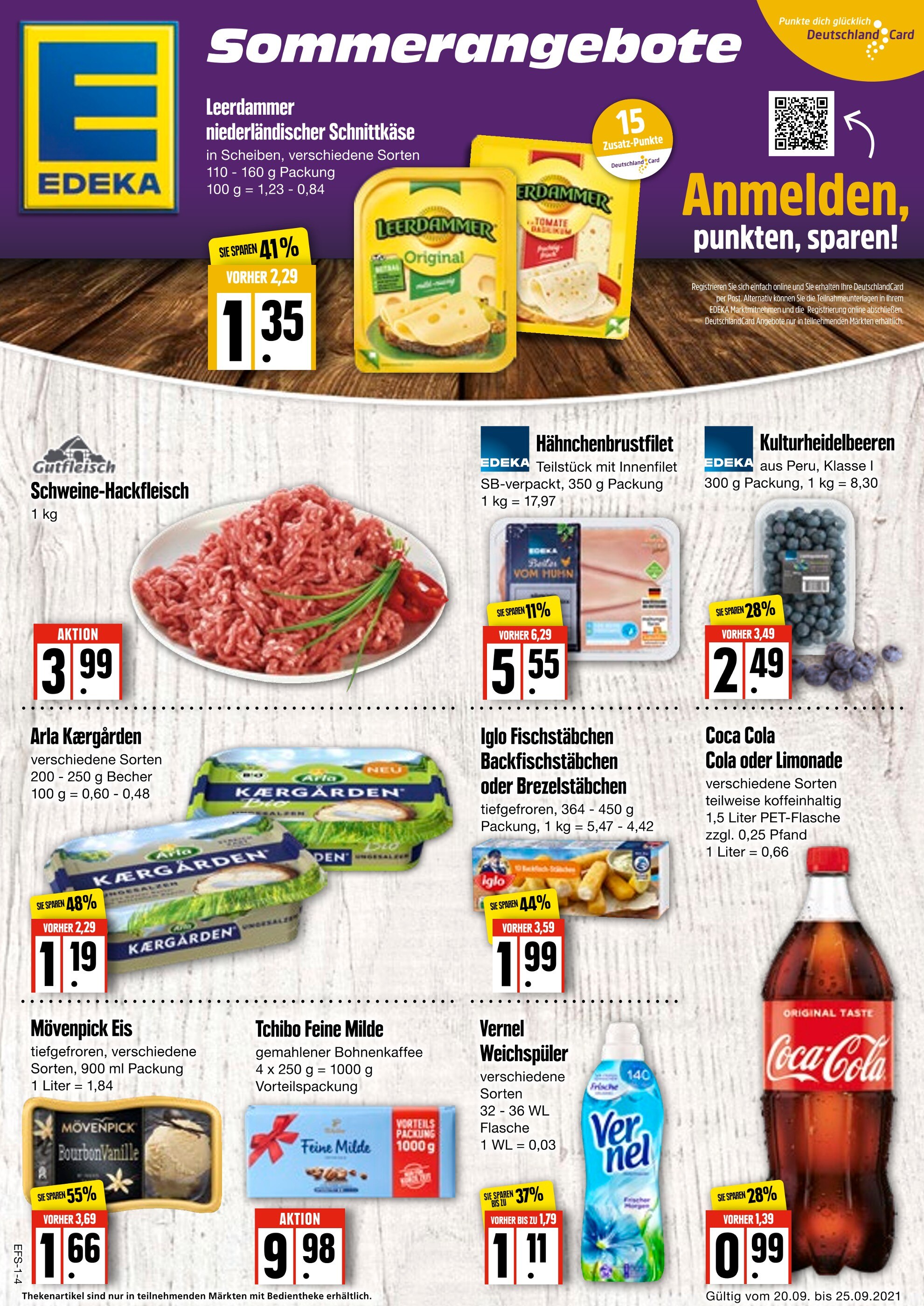 EDEKA Prospekt für Middelhagen mit 4 Seiten EDEKA Prospekt für Middelhagen: "Aktuelle Angebote", 4 Seiten, 20.09.2021 - 25.09.2021