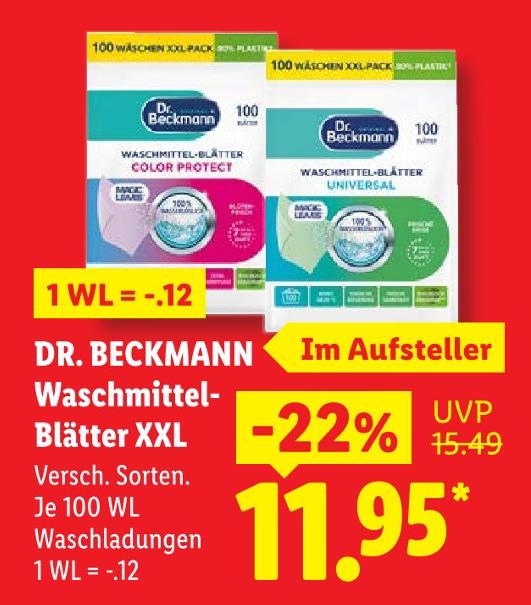 Waschmittel-Blätter XXL Universal