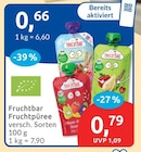 Fruchtpüree von Fruchtbar für 0,66 € bei budni im Angebot Fruchtpüree von Fruchtbar im aktuellen budni Prospekt