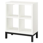 Regal mit Untergestell weiß/schwarz 77x94 cm von KALLAX für 64,99 € bei IKEA im Angebot Regal mit Untergestell weiß/schwarz 77x94 cm von KALLAX im aktuellen IKEA Prospekt