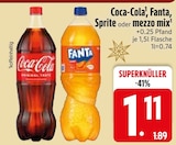 Coca-Cola, Fanta, Sprite oder mezzo mix von Coca-Cola im aktuellen EDEKA Prospekt für 1,11 €