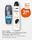 Dove oder Dove MEN+care Advanced Care Deospray oder Roll on Angebote bei tegut Wiesbaden für 2,99 €