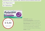 LINDA Mellrichstadt - Dolormin für Frauen bei Menstruationsbeschwerden mit Naproxen 1/2 Angebot im Prospekt Dolormin für Frauen bei Menstruationsbeschwerden mit Naproxen 1/2 bei LINDA im Mellrichstadt Prospekt für 9,49 €
