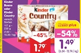 Bueno oder Kinder Country Angebote von Kinder bei Netto Marken-Discount Leipzig für 1,49 €