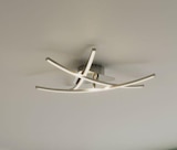 Plafonnier LED intégrée 2100lm 21 W blanc chaud GoodHome Alani effet chromé L. 57 x l. 50 x H. 9,5 cm - GoodHome dans le catalogue Castorama