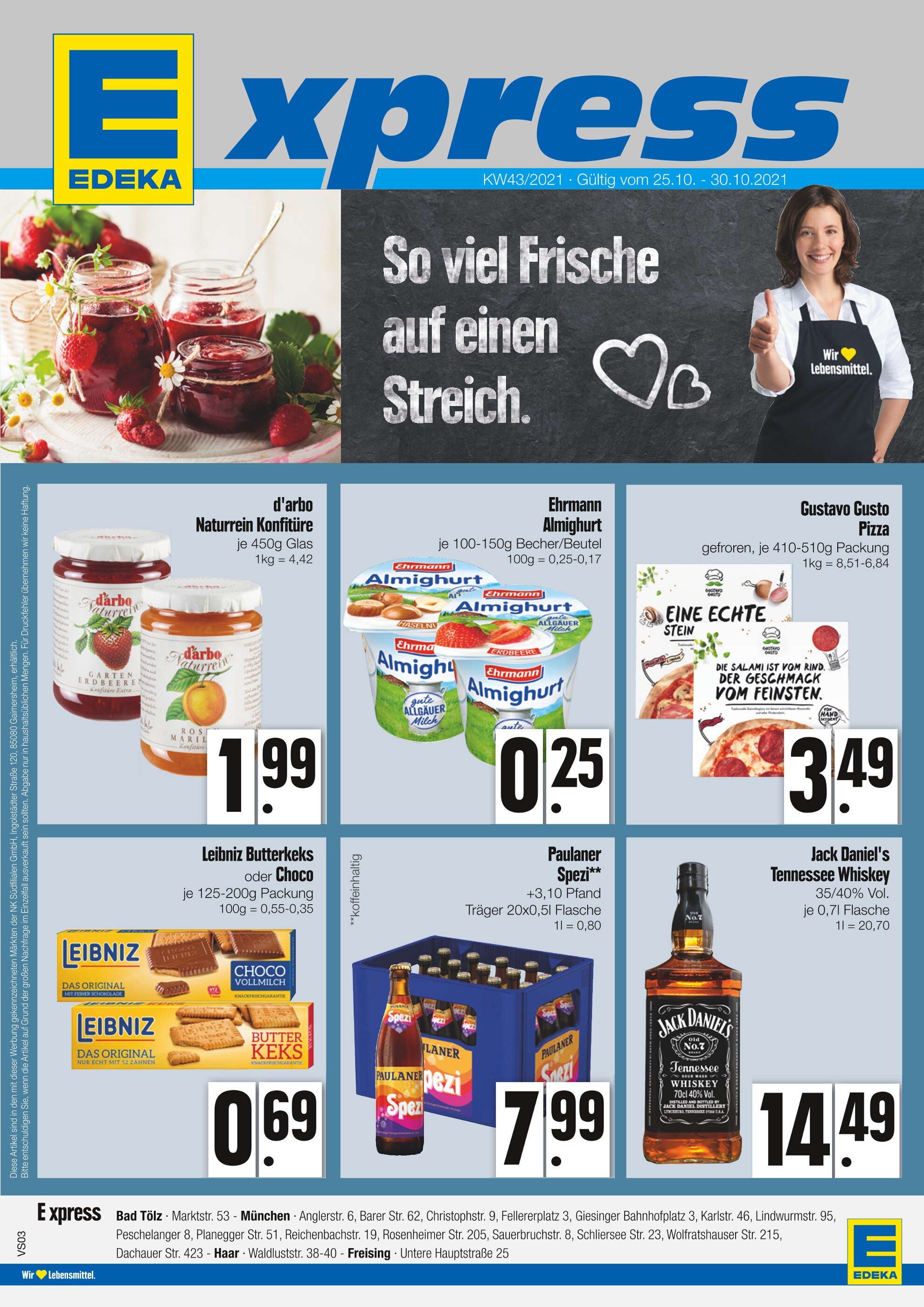 EDEKA Prospekt für Germering mit 4 Seiten EDEKA Prospekt für Germering: "So viel Frische auf einen Streich", 4 Seiten, 25.10.2021 - 30.10.2021