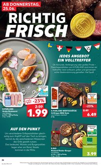 Bratwurst im Kaufland Prospekt "Hier bin ich richtig" mit 58 Seiten (Ulm)