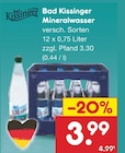 Mineralwasser im Netto Marken-Discount Prospekt Mineralwasser von Bad Kissinger im aktuellen Netto Marken-Discount Prospekt für 3,99 €