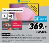 MEDIMAX Eberswalde - IdeaPad Slim 3 Arctic Grey Angebot im Prospekt IdeaPad Slim 3 Arctic Grey bei MEDIMAX im Eberswalde Prospekt für 369,00 €