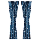 Gardinen + Raffhalter, 1 Paar Weltraum blau/weiß von AFTONSPARV für 21,24 € bei IKEA im Angebot Gardinen + Raffhalter, 1 Paar Weltraum blau/weiß von AFTONSPARV im aktuellen IKEA Prospekt