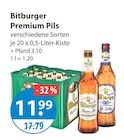Aktuelle Bitburger Angebote bei V-Markt in München Aktuelles Premium Pils Angebot bei V-Markt in München ab 11,99 €