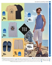 Prix et réduction Pantacourt Homme dans le prospectus Carrefour en cours Offre Pantacourt Homme dans le catalogue Carrefour du moment à la page 17