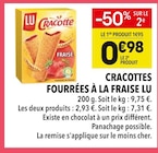 Cracottes Fourrées à la Fraise - LU dans le catalogue Supeco
