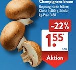 Champignons braun  im aktuellen ALDI SÜD Prospekt für 1,55 €