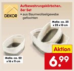 Aufbewahrungskörbchen Angebote von DEKOR bei Netto Marken-Discount Hannover für 6,99 €