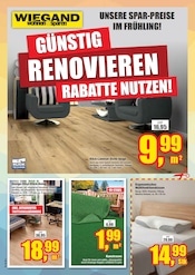 Aktueller wohnen & sparen Wiegand Prospekt mit Teppich, "GÜNSTIG RENOVIEREN RABATTE NUTZEN!", Seite 1