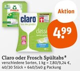 Spültabs Angebote von Claro oder Frosch bei tegut Darmstadt für 4,99 €