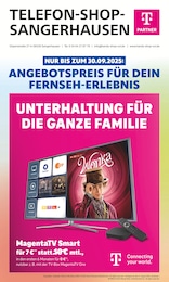 Telefon Shop Sangerhausen Prospekt für Artern mit 12 Seiten Telefon Shop Sangerhausen Prospekt für Artern: "ANGEBOTSPREIS FÜR DEIN FERNSEH-ERLEBNIS", 12 Seiten, 01.09.2025 - 30.09.2025