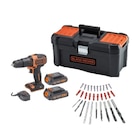 Perceuse visseuse à percussion 18V - BLACK & DECKER - Carrefour à Béziers Perceuse visseuse à percussion 18V - BLACK & DECKER en promo chez Carrefour Béziers à 99,99 €