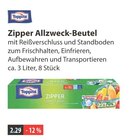 Zipper Allzweck-Beutel von Toppits im aktuellen V-Markt Prospekt für 2,29 €