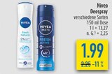 Deospray im Angebot bei diska in Weiden Deospray Angebote von Nivea bei diska Weiden für 1,99 €
